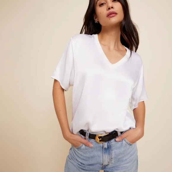 Nation Ltd. Bennie Oversized Sateen Tee - Picture 2 of 14